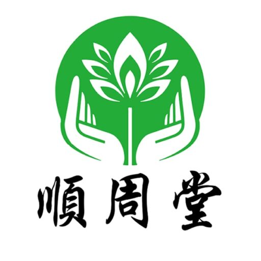 順周堂品牌標誌，圖形為雙手捧起綠色蓮花，寓意細心呵護與身心舒緩。